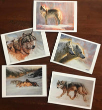 Load image into Gallery viewer, Box Gift set -  5 Wildlife art note cards (Premium Edition)