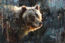 Load image into Gallery viewer, Backlit Grizzly - Giclee on stretched canvas